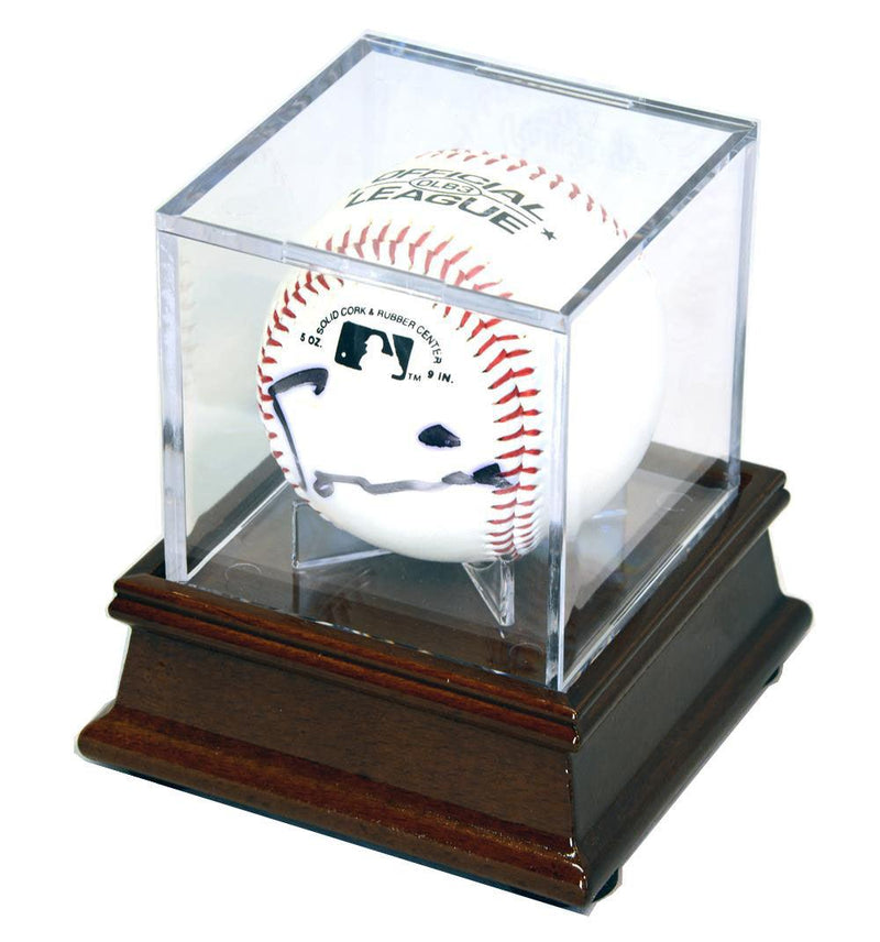 Single Baseball Cube Display Stand - sfDisplay.com