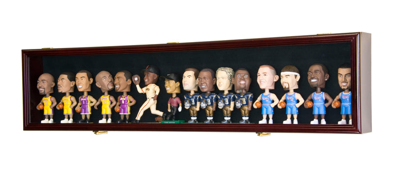 Long Bobblehead Figurine Display Case Cabinet - sfDisplay.com