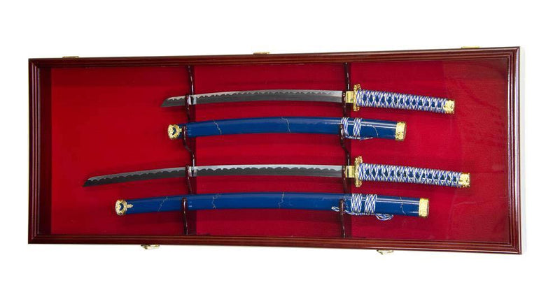 2 Swords and Scabbards Display Case Cabinet - sfDisplay.com