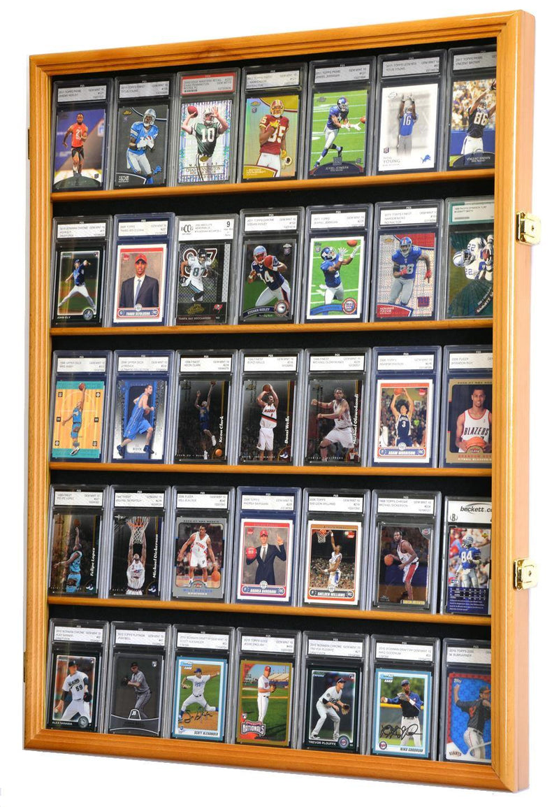 35 Graded Sport/Collectible Trading Card Display Case Cabinet - sfDisplay.com