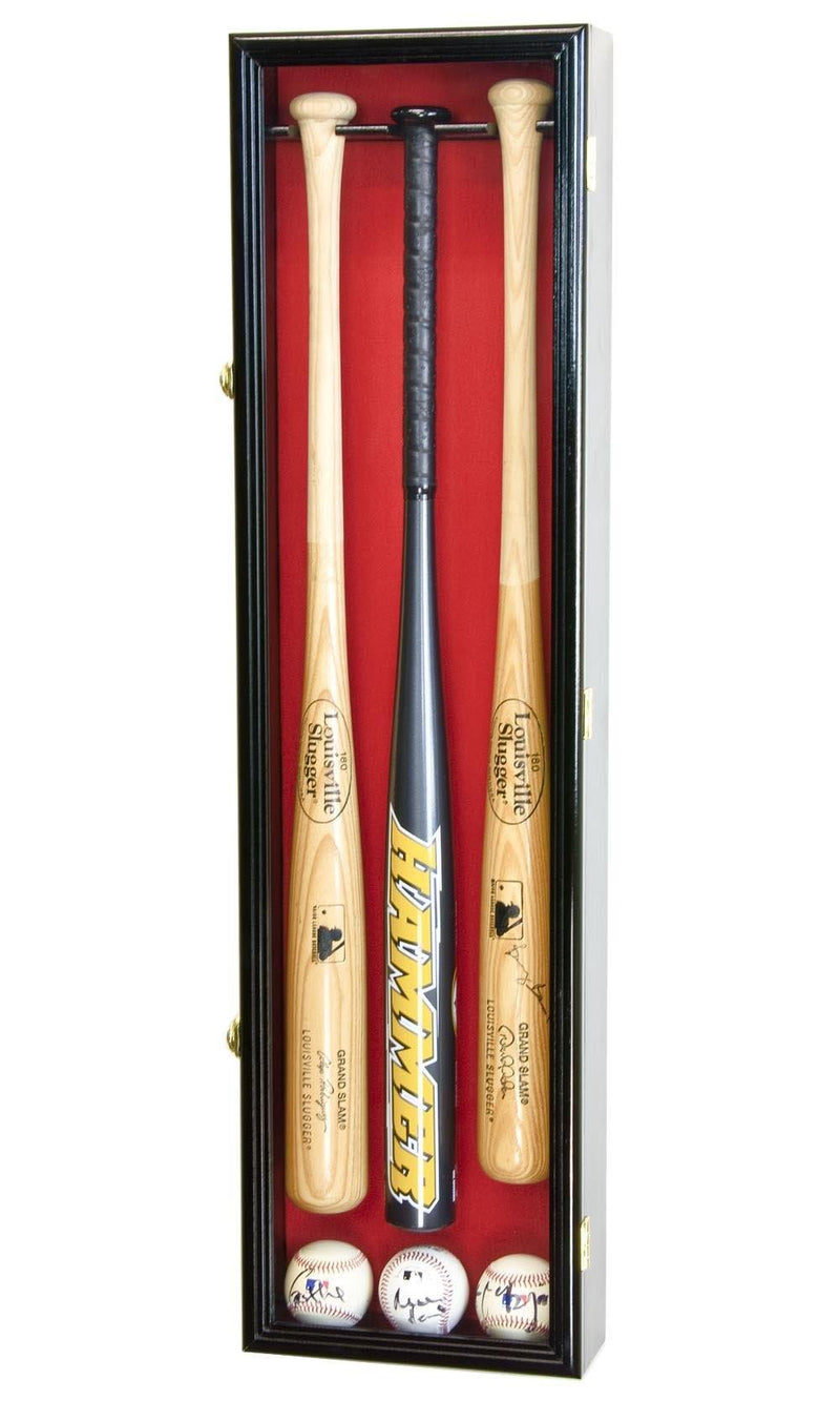 3 Baseball Bat Display Case Cabinet - sfDisplay.com