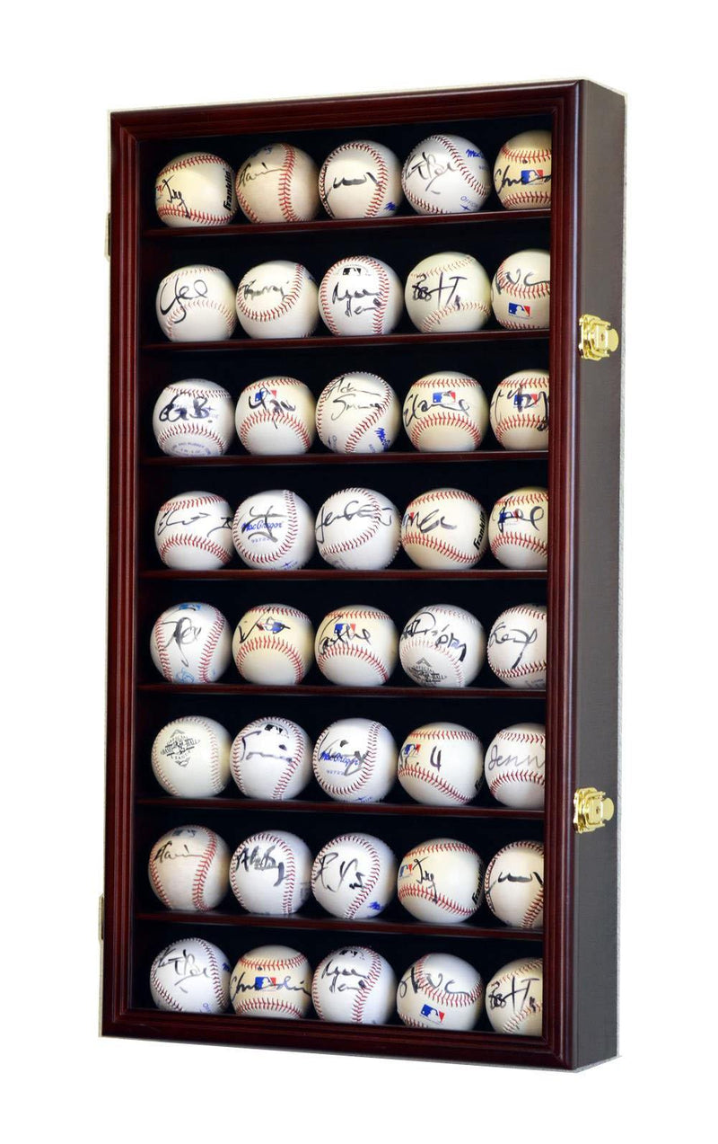 40 Baseball Ball Display Case Cabinet - sfDisplay.com