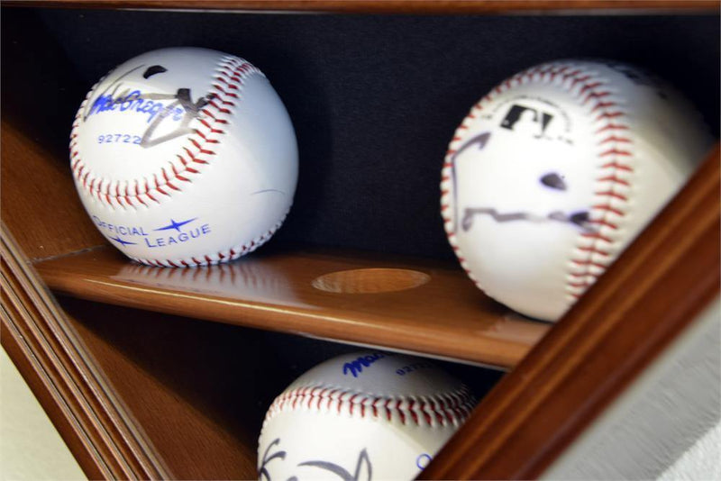 30 Baseball Ball Display Case Cabinet - Home Plate Shaped - sfDisplay.com