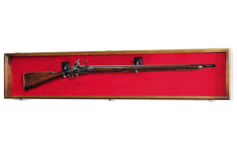 XL Rifle / Musket Gun Display Case Cabinet - 64" - sfDisplay.com